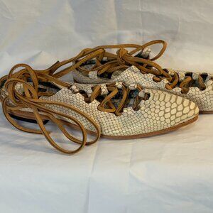 Enya Lace-Up Leather Flats - Freebird by Steven